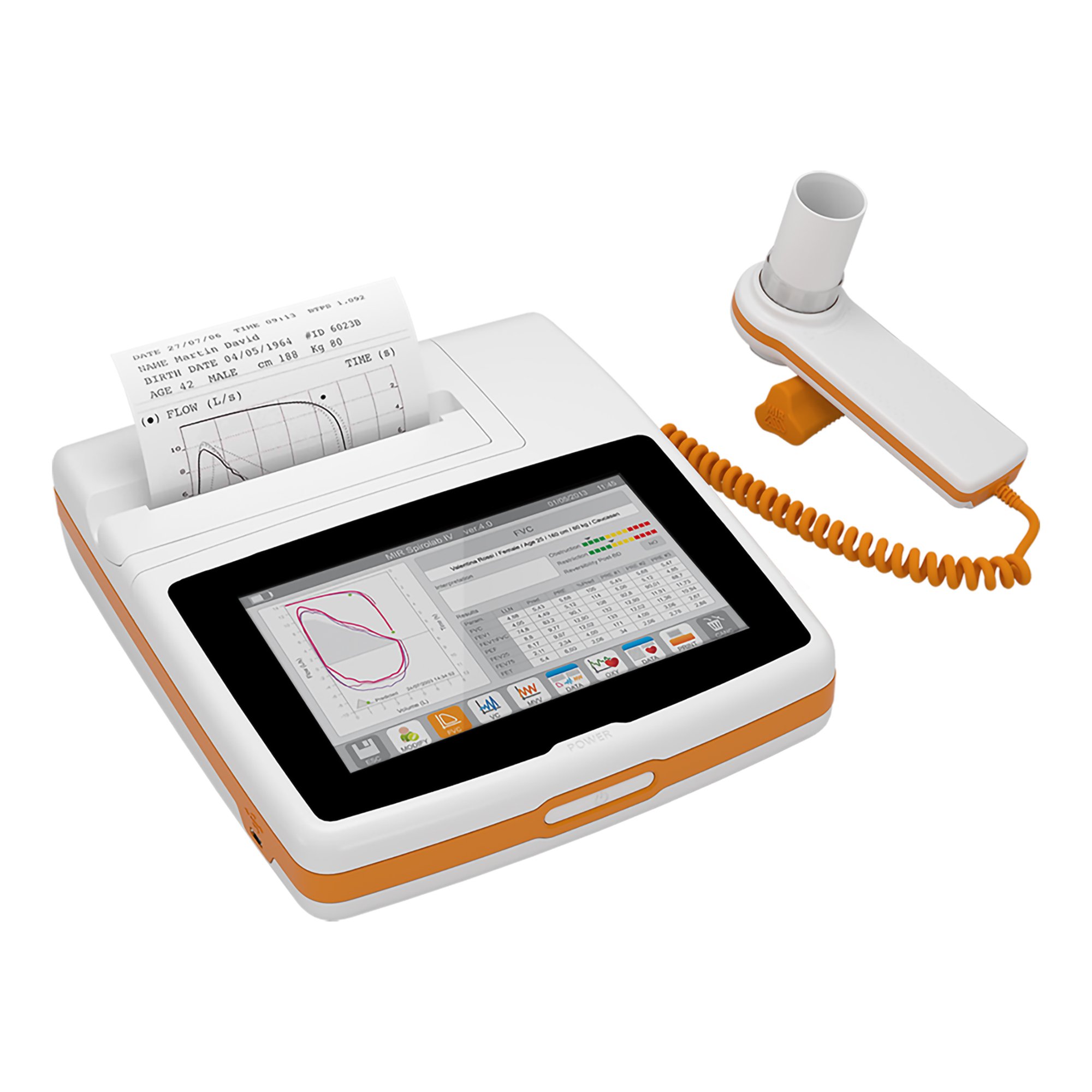 Spirometer Spirobank ll™ +/- 16 L/s Touch Screen .. .  .  